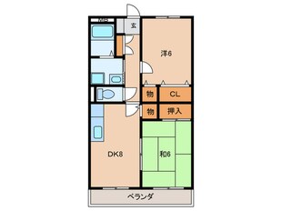 シャルムＫ　西棟の物件間取画像